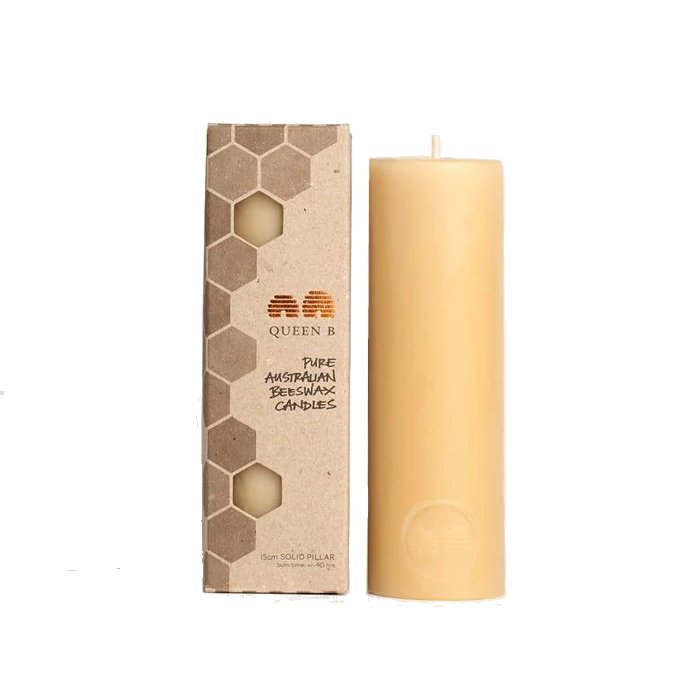 NEW Queen B Solid Pillar Candle 15cm